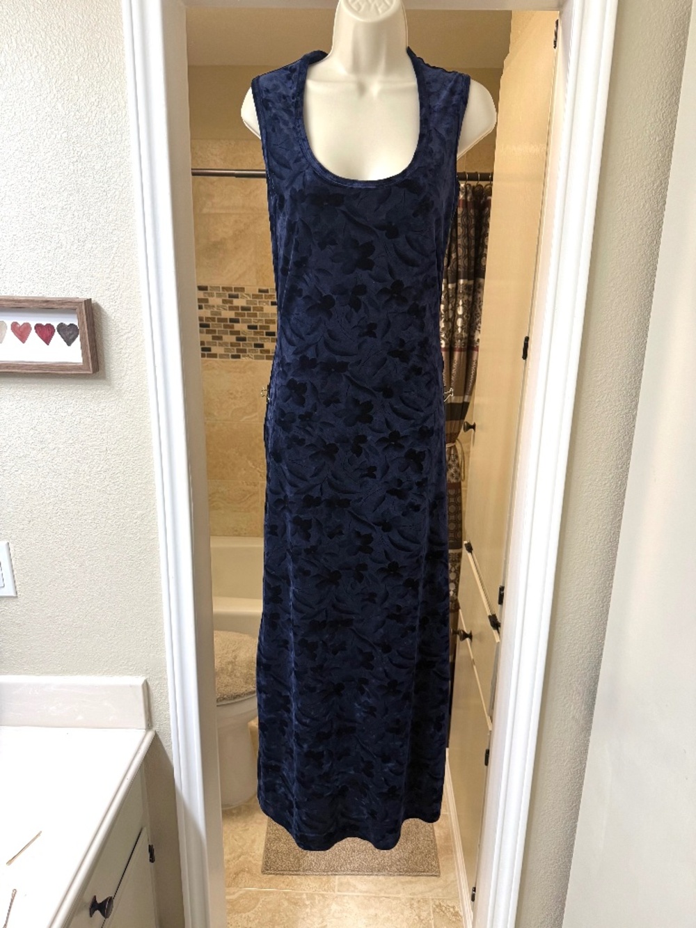 90s Coutour Blue Velvet Gown